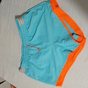 Avia Women's Turquoise and Orange Athletic Shorts size Small (4-6)